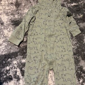 Carter's Green Bear Print Bodysuit